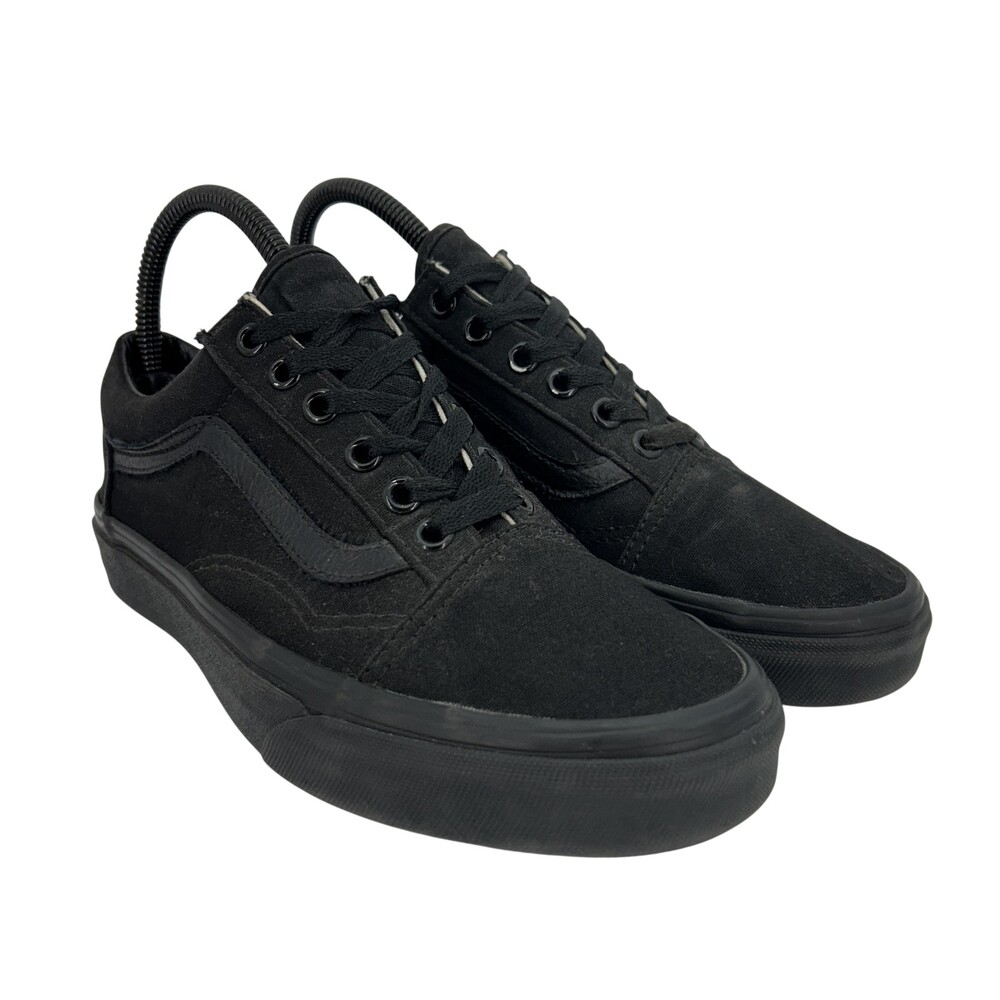 Vans Old Skool Shoes Mens Size 5.5 Black Canvas Low Top Casual Skate Sneakers